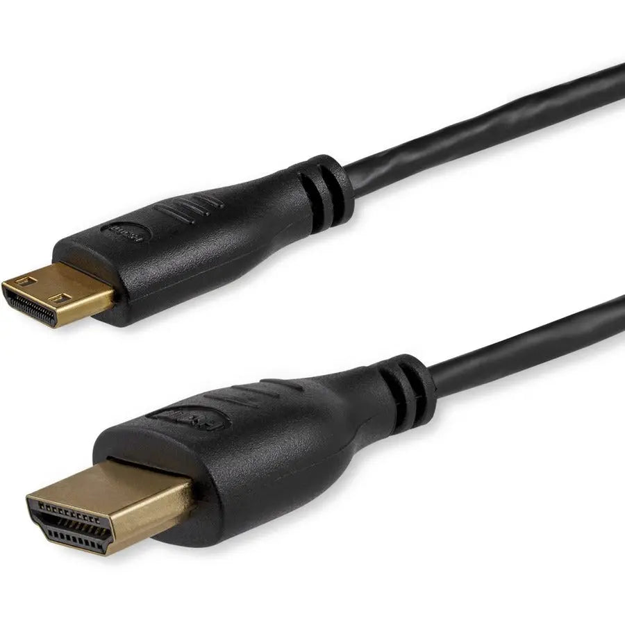 StarTech.com 3 ft Slim High Speed HDMI to HDMI Mini Cable with Ethernet, HDCP 1.4, Supports HDMI 2.0 & Earlier