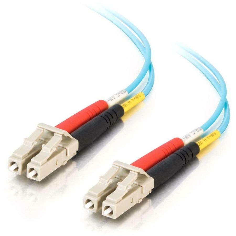 C2G 5m LC-LC OM3 Duplex Multimode Fiber Optic Network Cable – 16ft Aqua by Legrand Group