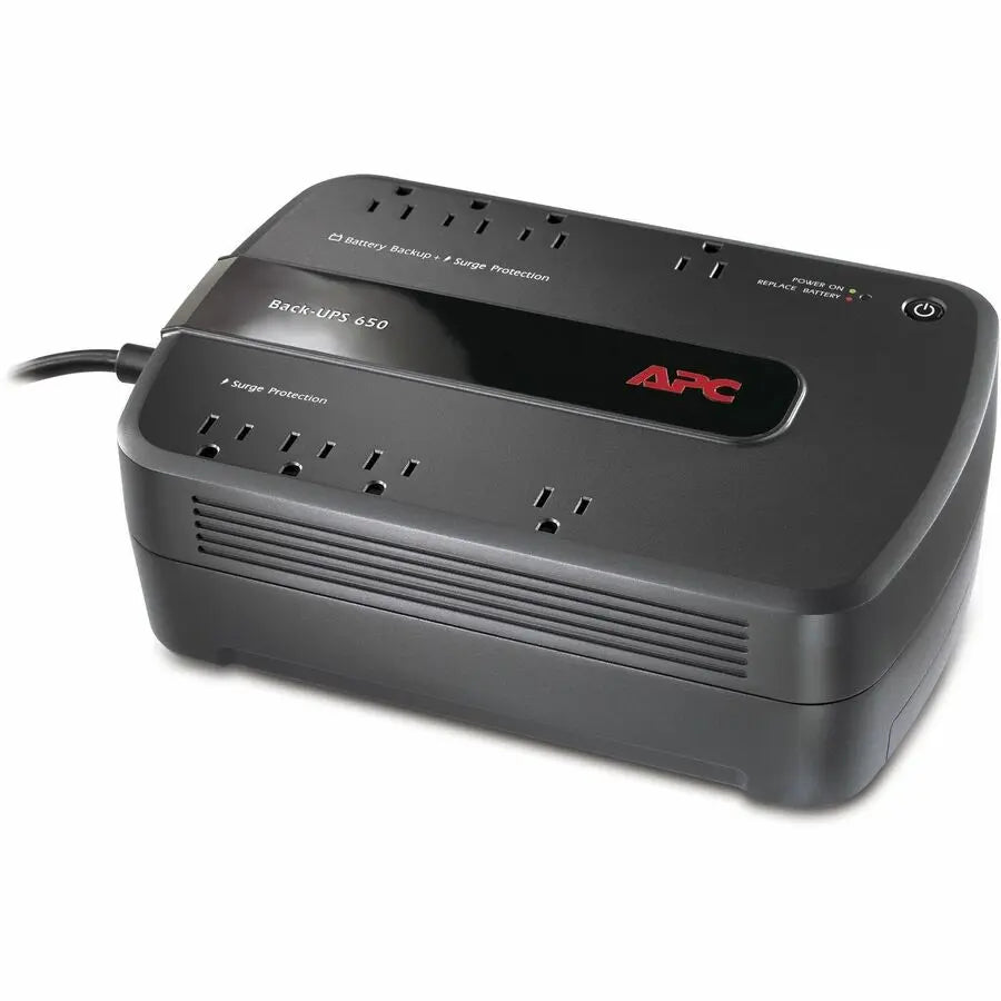 Schneider Electric APC Back-UPS 650VA Desktop UPS with 8 Outlets and User-Replaceable Battery