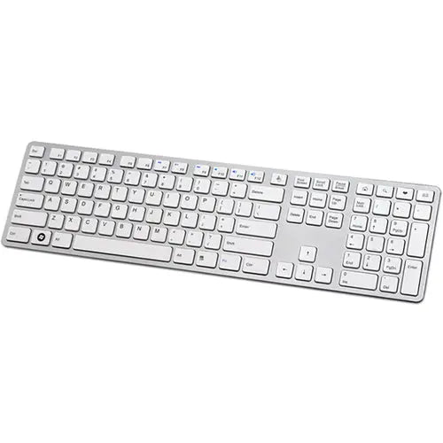 i-rocks KR-6402-WH USB Keyboard with Built-in 2-Port USB Hub, White