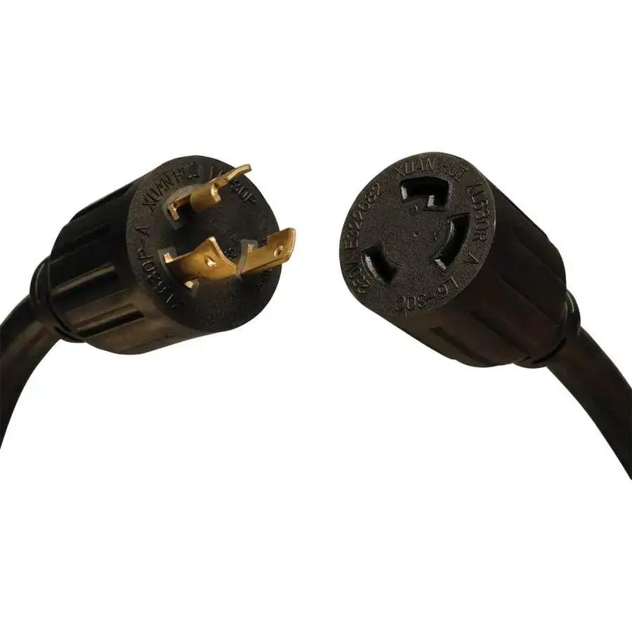Eaton Corporation Tripp Lite P041-008 Power Extension Cord, 8 ft, L6-30P to L6-30R, 30A 250V Heavy-Duty Black Cable by Eaton Corporation