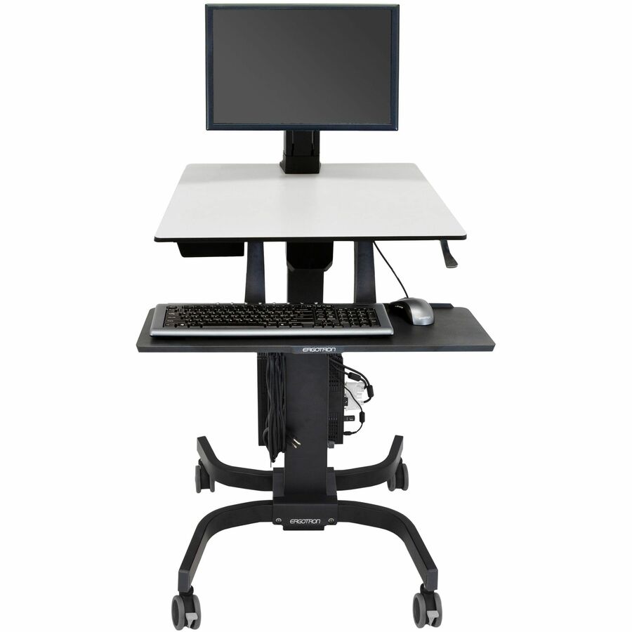 Ergotron WorkFit-C Sit-Stand Computer Cart with Adjustable Height and Mobile Footprint