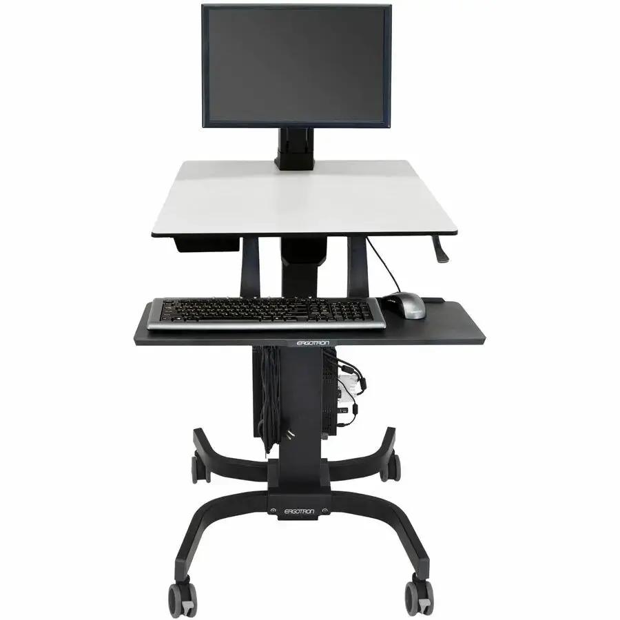 Ergotron WorkFit-C Sit-Stand Computer Cart with Adjustable Height and Mobile Footprint