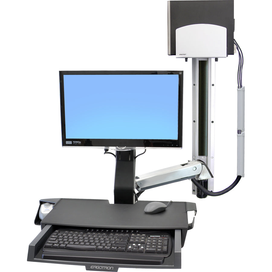 Ergotron StyleView Sit-Stand Combo System with Worksurface - Multi Component Mount for LCD Screen and Accessories