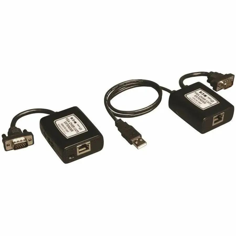 Tripp Lite by Eaton VGA over Cat5/6 Extender Kit Transmitter and Receiver – USB Powered up to 350-500 ft. for High-Resolution Video Transmission by Eaton Corporation