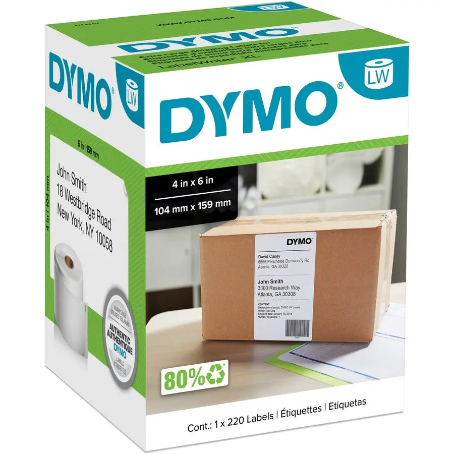 Dymo LabelWriter 4XL Extra Large Shipping Labels – White Thermal Labels for Large Packages