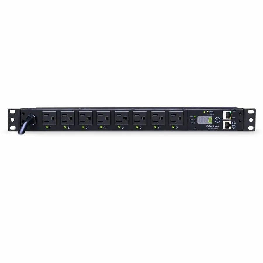 CyberPower PDU15SW8FNET 100-120V 15A Switched Rack-Mount Power Distribution Unit
