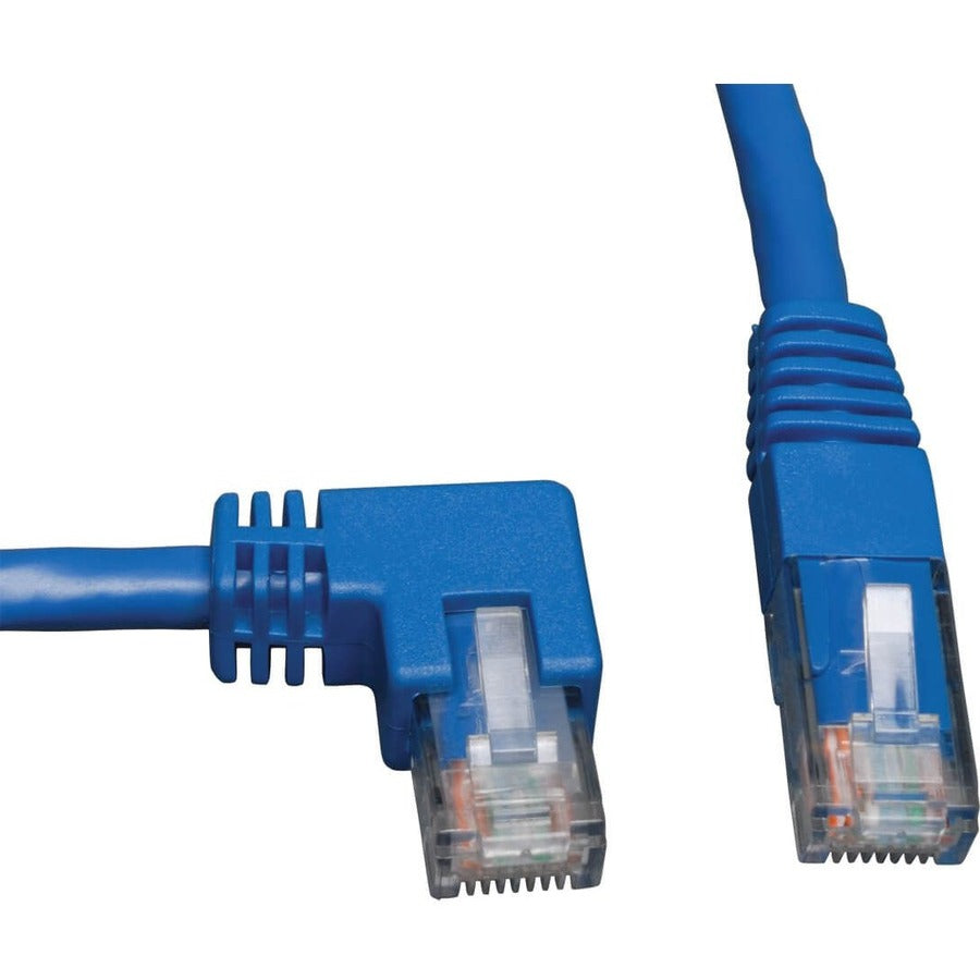 Eaton Tripp Lite Series N204-003-BL-LA Left-Angle Cat6 Gigabit Ethernet Patch Cable, 3 ft, Blue