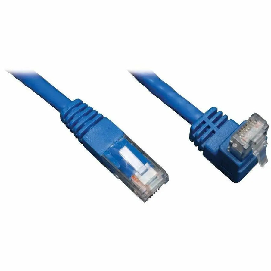 Eaton Tripp Lite Series N204-003-BL-UP 3ft Blue Cat6 Patch Cable with Angled Connectors