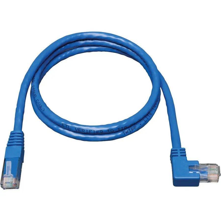 Eaton Tripp Lite Series N204-010-BL-LA 10ft Blue Cat6 Patch Cable with Angled Connector