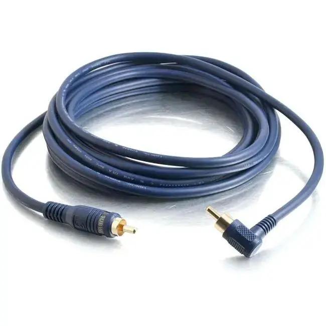 Legrand Group C2G 12ft Velocity Right Angled Subwoofer Cable with RCA Male Connector by Legrand Group