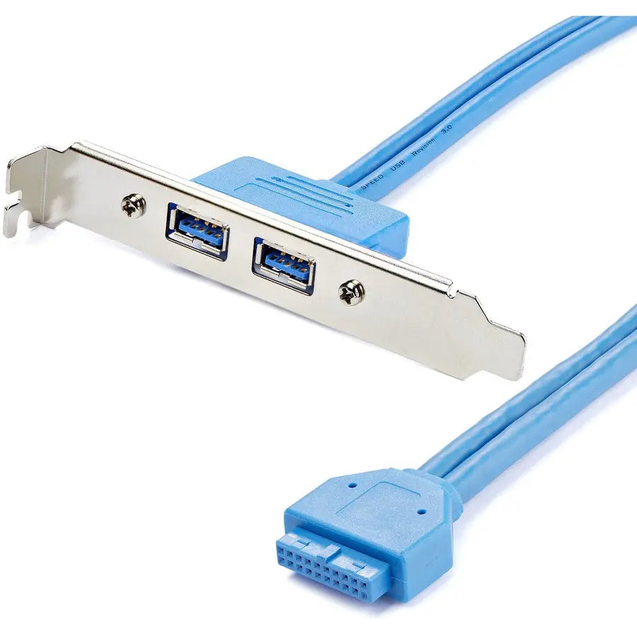 StarTech.com 2 Port USB 3.0 A Female Slot Plate Adapter (USB3SPLATE)