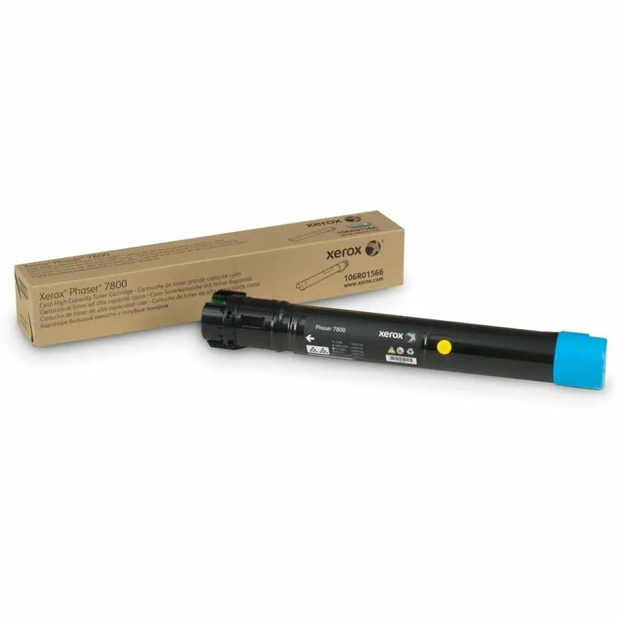 Xerox Genuine Phaser 7800 Cyan High Capacity Toner Cartridge (Part 106R01566) – 17,200 Pages