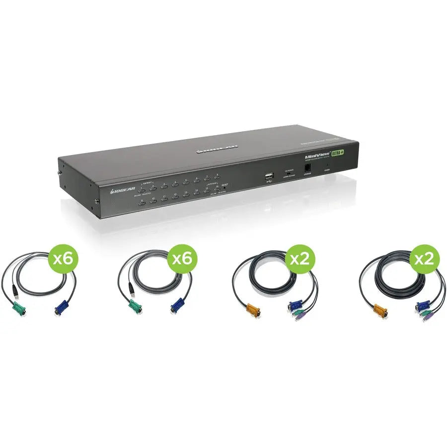 IOGEAR 16-Port USB PS/2 Combo KVM Switch with Cables (GCS1716KITTAA)