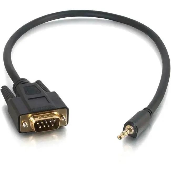 C2G Velocity DB9 Male to 3.5mm Male Adapter Cable - 1.5 ft for RS-232 Control by Legrand Group