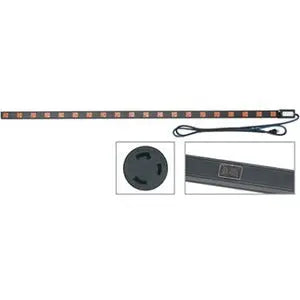 Legrand Group Middle Atlantic PDT Series Low Profile Vertical Power Strip - 20 Outlets, 20A, with Local Meter and Twist Lock Plug