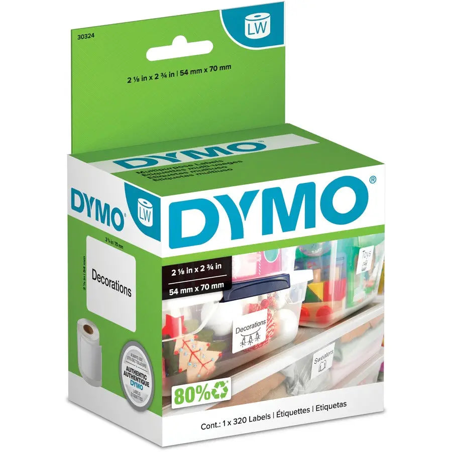 Dymo LabelWriter Multipurpose Labels – White, 320 per Roll for Dymo LabelWriter 450 and More