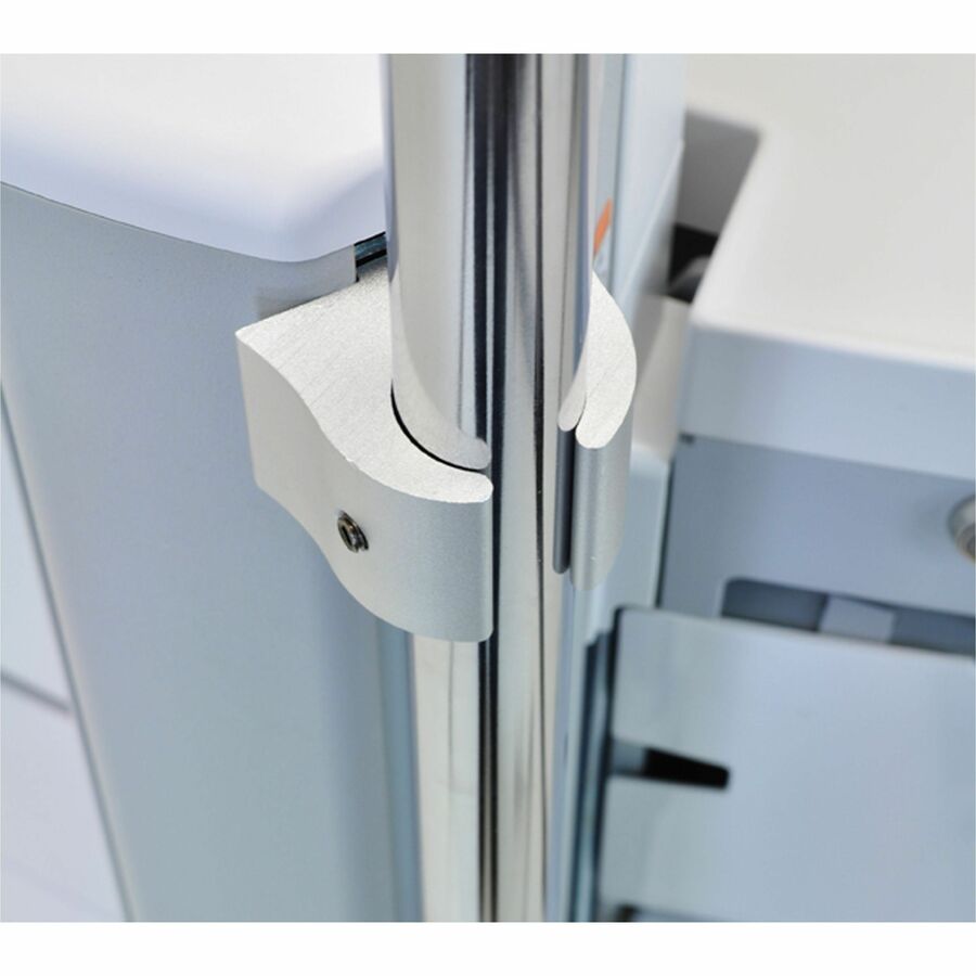 Ergotron StyleView IV Pole Clamp Kit - Aluminum Cart Mount for Medical Carts