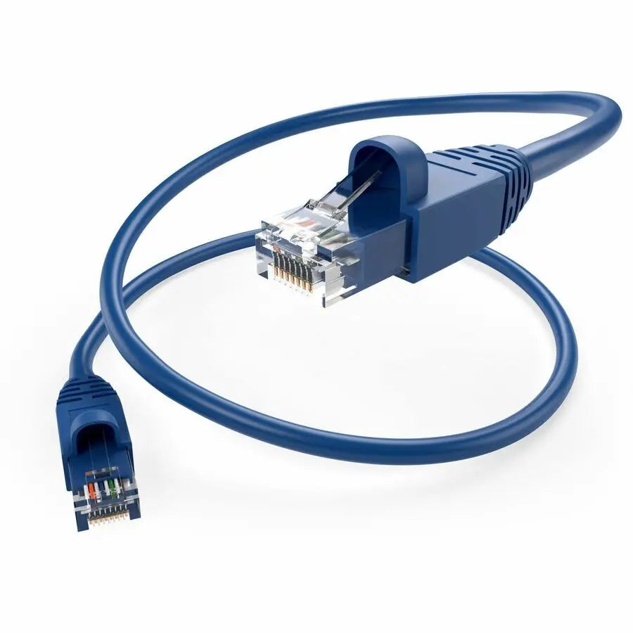 Unirise Cat 6a Patch Cable - Blue, 10 ft - High-Speed Ethernet Network Cable with RJ-45 Male Connectors