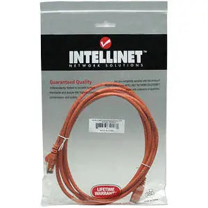 Intellinet Cat6 UTP Network Patch Cable, 10 ft, Orange