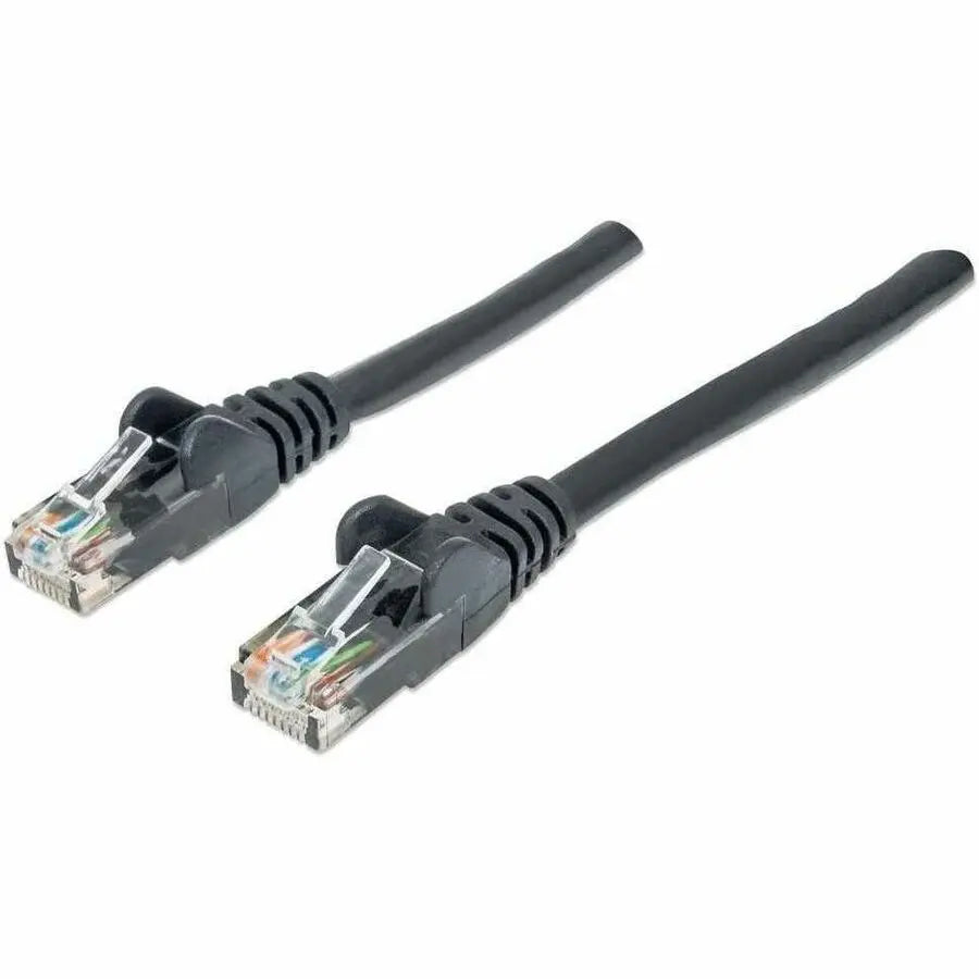 Intellinet Network Solutions Cat6 UTP Patch Cable, 1 ft, Black - Reliable RJ-45 Male to Male Ethernet Connection
