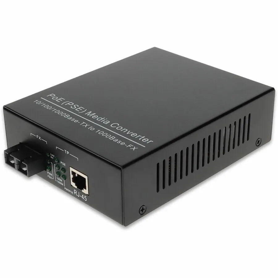 AddOn ADD-GMCP-LX-1SC 10/100/1000Base-TX to 1000Base-LX Fiber Media Converter with PoE Support