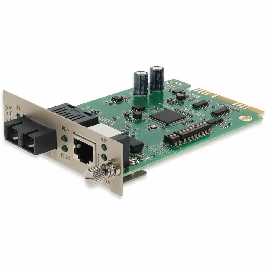ADDON 1GBS 1 RJ-45 to 1 SC Port Media Converter – 10/100/1000Base-TX to 1000Base-SX Fiber