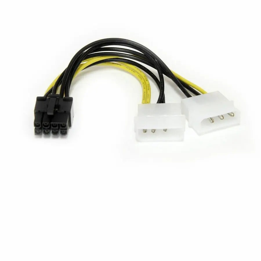 StarTech.com 6in LP4 to 8 Pin PCI Express Video Card Power Adapter Cable – Reliable Power Conversion for PCIe Graphics Cards