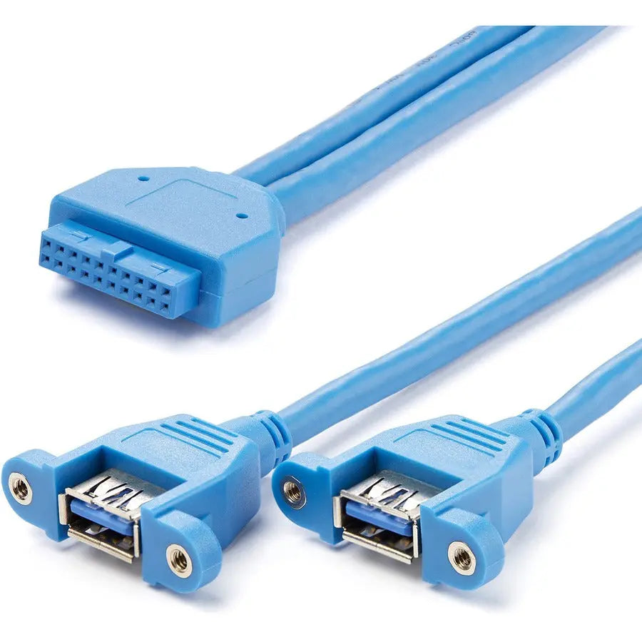StarTech.com USB3SPNLAFHD 2-Port Panel Mount USB 3.0 Cable - USB A to Motherboard Header
