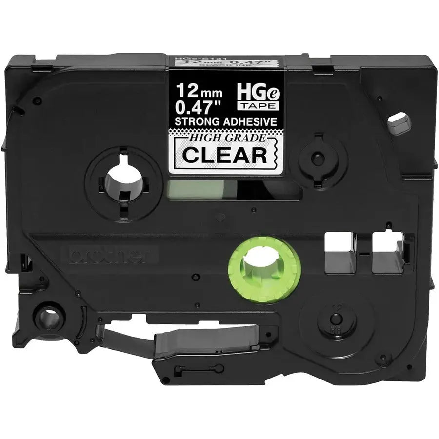 Brother HGES1315PK Black on Clear Extra-Strength Adhesive Label Tape for PT-9700PC and PT-9800PCN