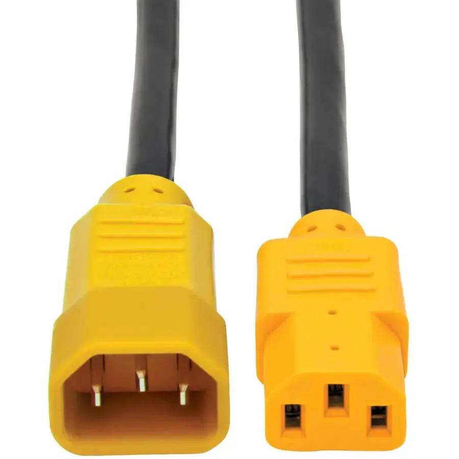 Eaton Corporation Tripp Lite P005-006-YW Heavy-Duty C13 to C14 Power Cord, 6 ft, 15A 250V, Yellow Color Coded Connectors by Eaton Corporation