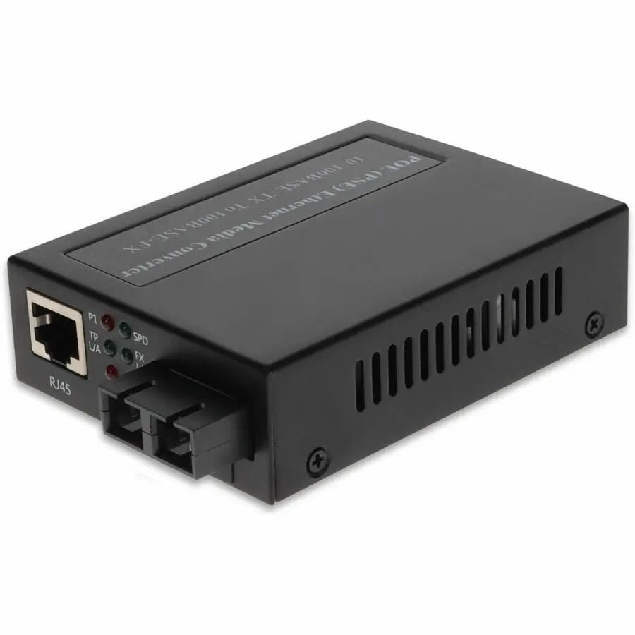 AddOn 10/100Base-TX (RJ-45) to 100Base-FX SC Media Converter with PoE and 2km Range
