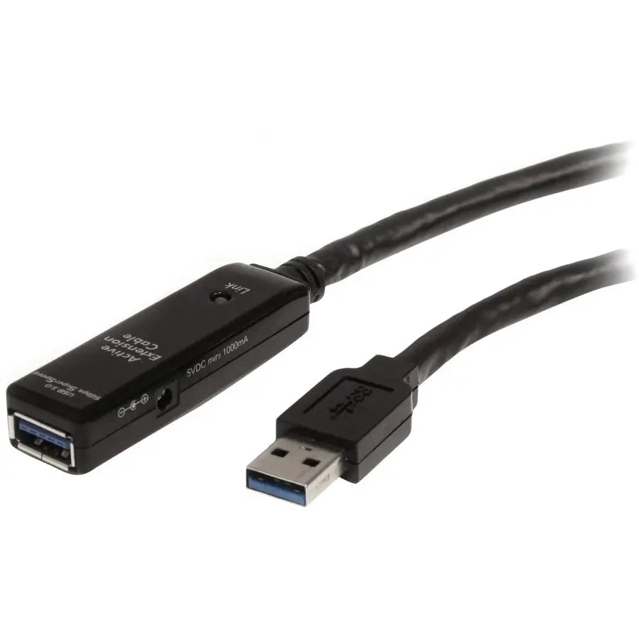 StarTech.com 3m USB 3.0 Active Extension Cable - M/F with 5Gbps Data Transfer and External Power Adapter
