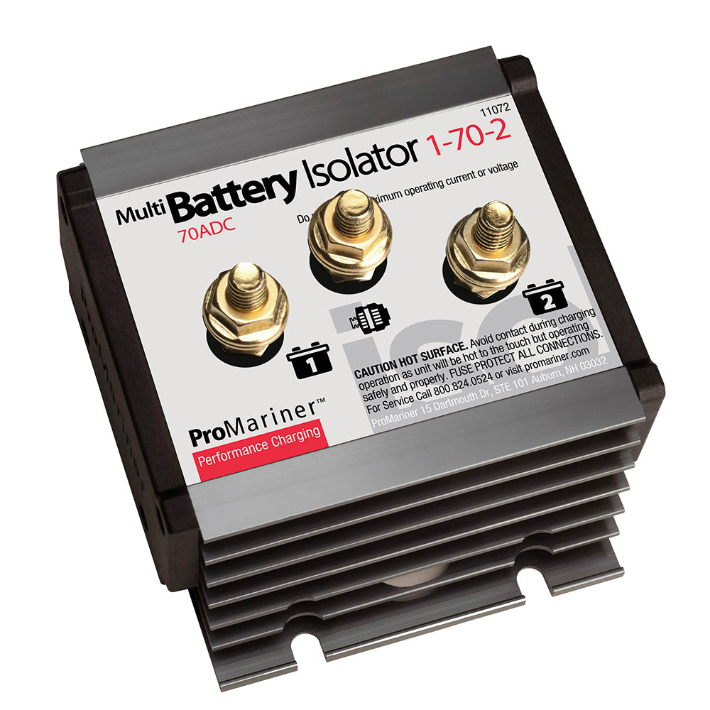 ProMariner Battery Isolator Part 11072 for 1 Alternator, 2 Battery Banks, 70 Amp