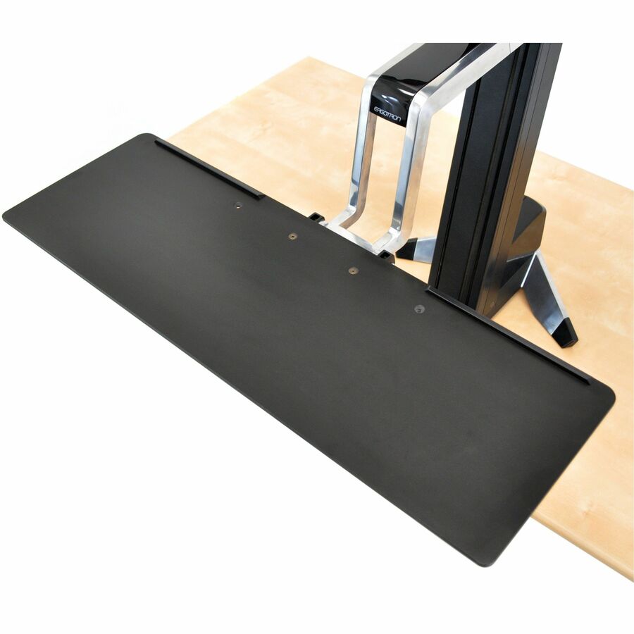Ergotron Large Keyboard Tray for WorkFit-S – Adjustable, Durable Phenolic Surface, Black