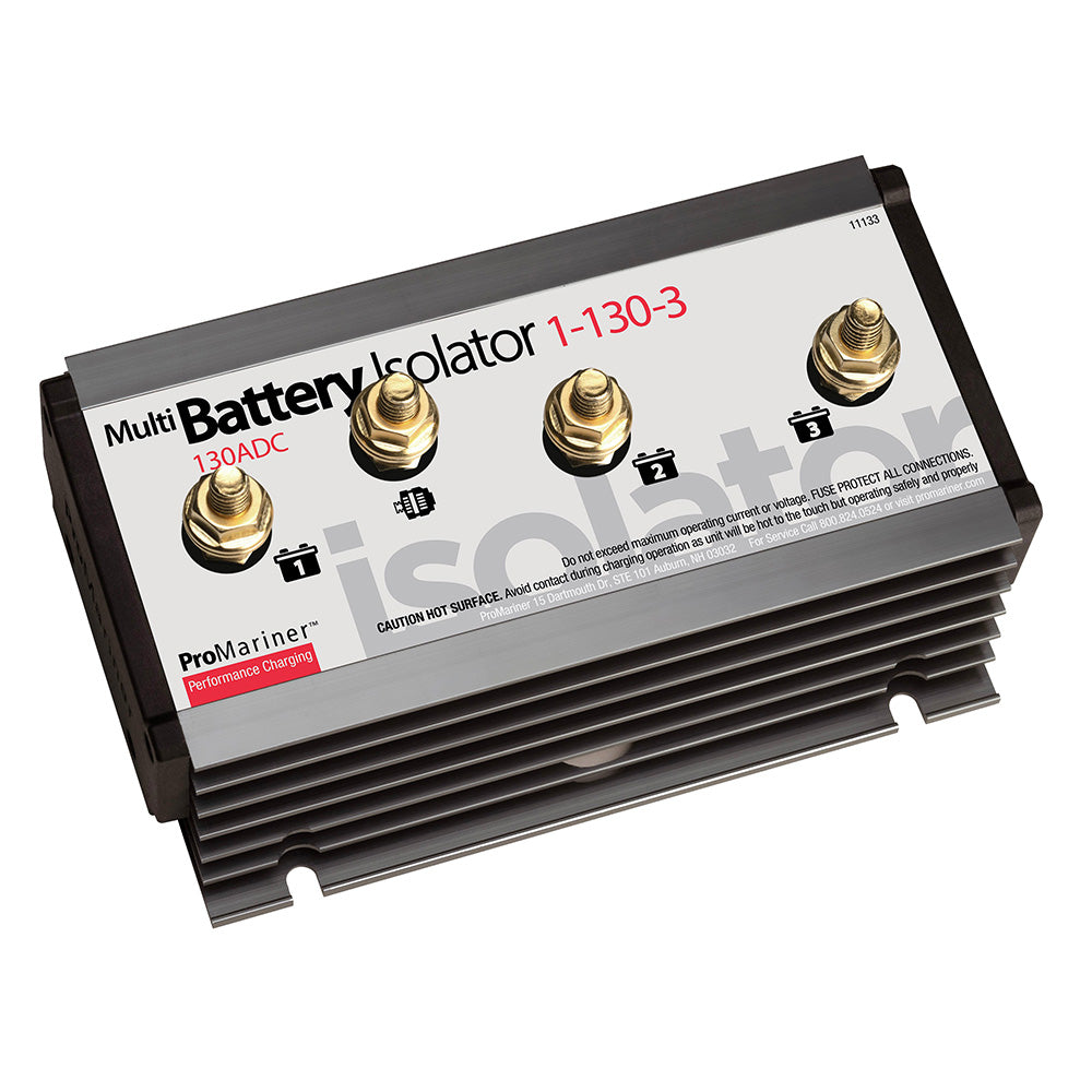 ProMariner Battery Isolator 11133 ? 130 Amp, 1 Alternator, 3 Battery System