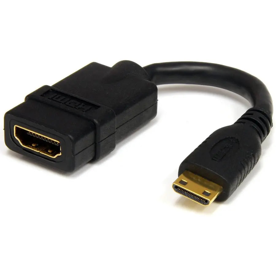 StarTech.com HDACFM5IN 5-inch High Speed HDMI Adapter Cable - HDMI to HDMI Mini (Type-C) Female to Standard (Type-A) Male for 4K UHD Video and Audio
