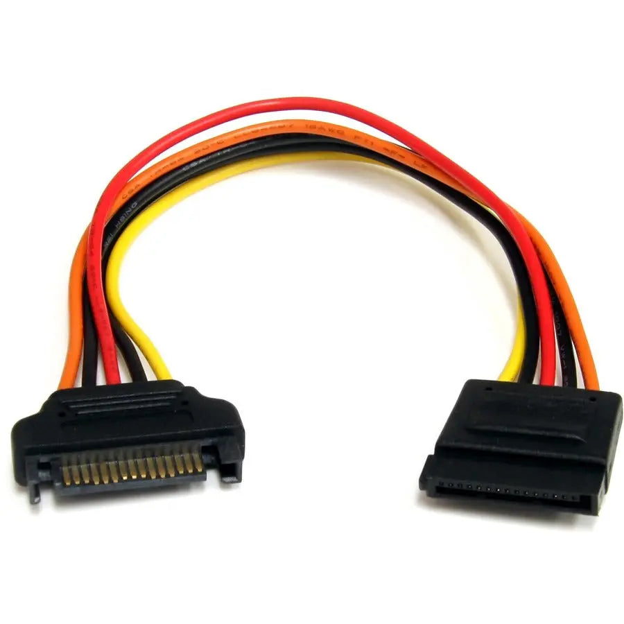 StarTech.com 8-inch 15-Pin SATA Power Extension Cable - Male to Female Connector