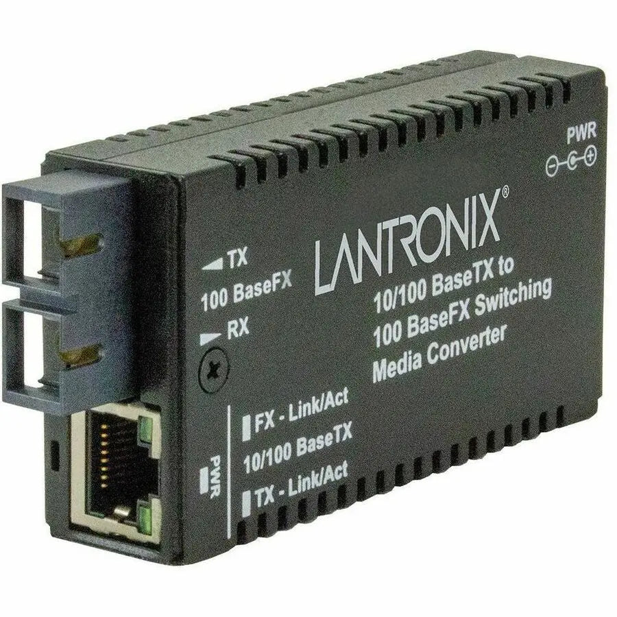 Lantronix M/E-PSW-FX-02(SC) Mini Fast Ethernet Media Converter