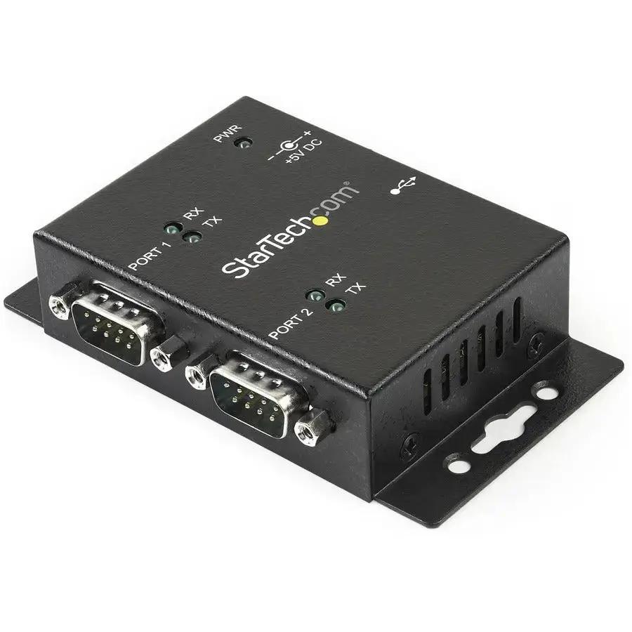 StarTech.com ICUSB2322I 2-Port Industrial USB to Serial Adapter Hub with DIN Rail Clips by StarTech.com