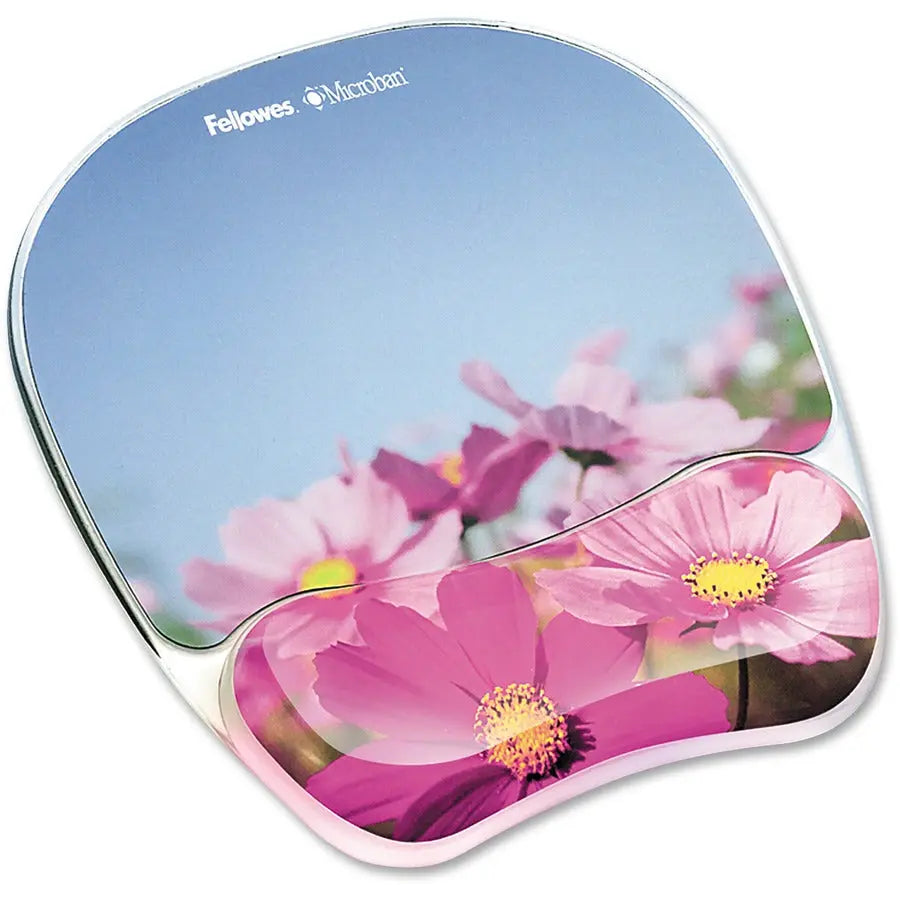 Fellowes Photo Gel Mouse Pad Wrist Rest with Microban - Multicolor, Part 9179001