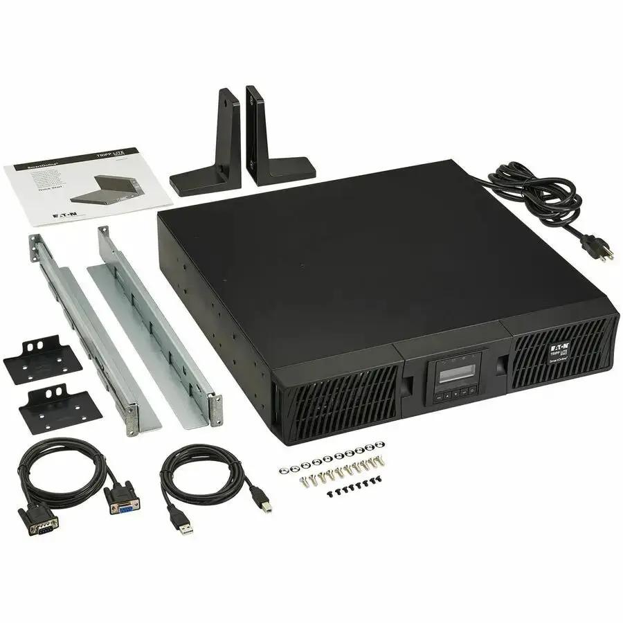 Eaton Tripp Lite Series SmartOnline 1000VA 900W Double-Conversion Sine Wave UPS with LCD, Network Card Option, and 8 Outlets by Eaton Corporation
