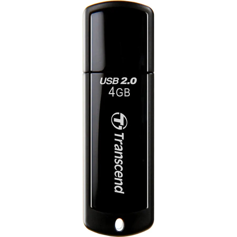 Transcend 4GB JetFlash 350 USB 2.0 Flash Drive - Compact Black Storage Solution