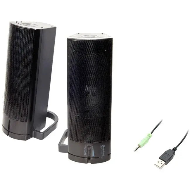 Connectland CL-SPK20037 USB Powered Desktop Stereo Speakers - 2.0 Channel, 5W RMS - Black