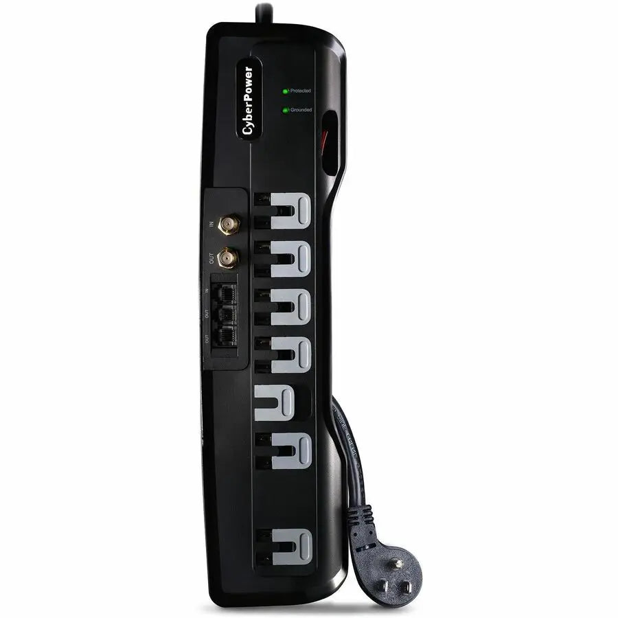 CyberPower CSHT706TC Home Theater Surge Protector with 7 Outlets and 1950 Joules Surge Suppression