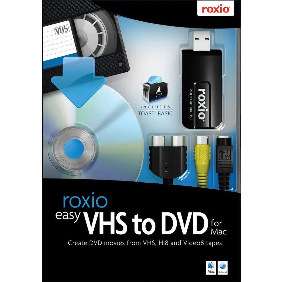 Corel Roxio Easy VHS to DVD with Video Capture USB Device - Convert and Digitize Your VHS Tapes on Mac