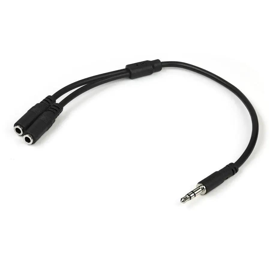 StarTech.com MUY1MFFS Slim Stereo Splitter Cable - 3.5mm Male to Dual 3.5mm Female Audio Y-Cable by StarTech.com