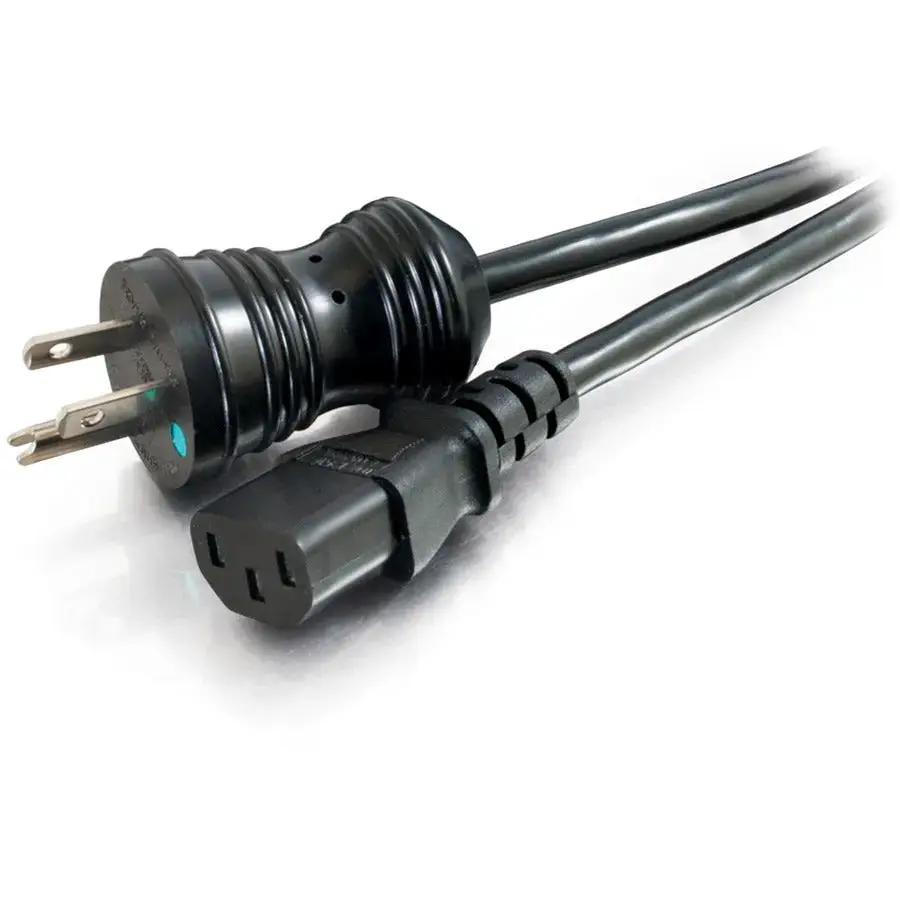 C2G 8ft 16 AWG Coiled Hospital Grade Power Cord (NEMA 5-15P to IEC320C13) - Black by Legrand Group