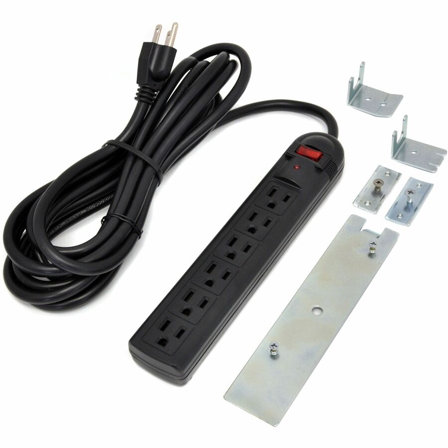 Ergotron Power Strip, 15 Amp with Six Outlets - Secure Mounting and Durable Design