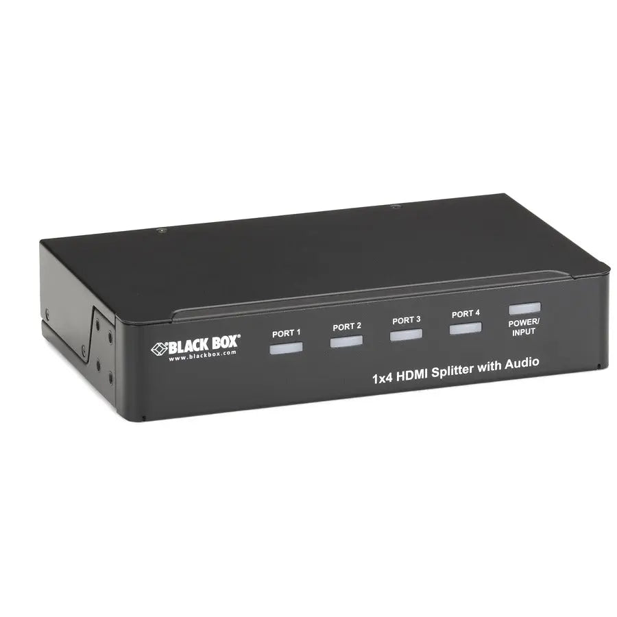 Black Box 1 x 4 HDMI Splitter with Audio (AVSP-HDMI1X4) for Multi-Display HD Video and Audio Distribution
